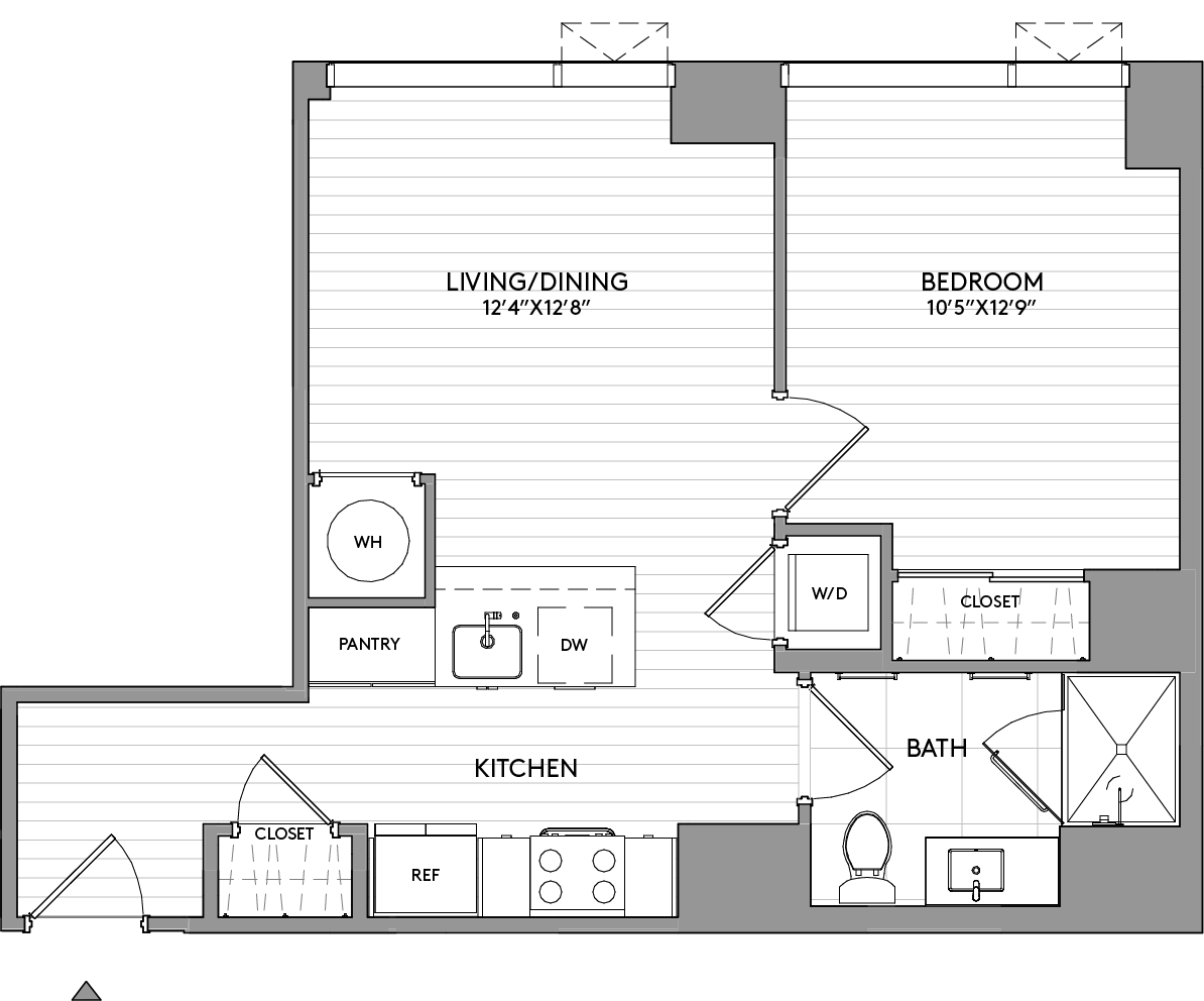 1-Bed-1-Bath-A6 floor plan