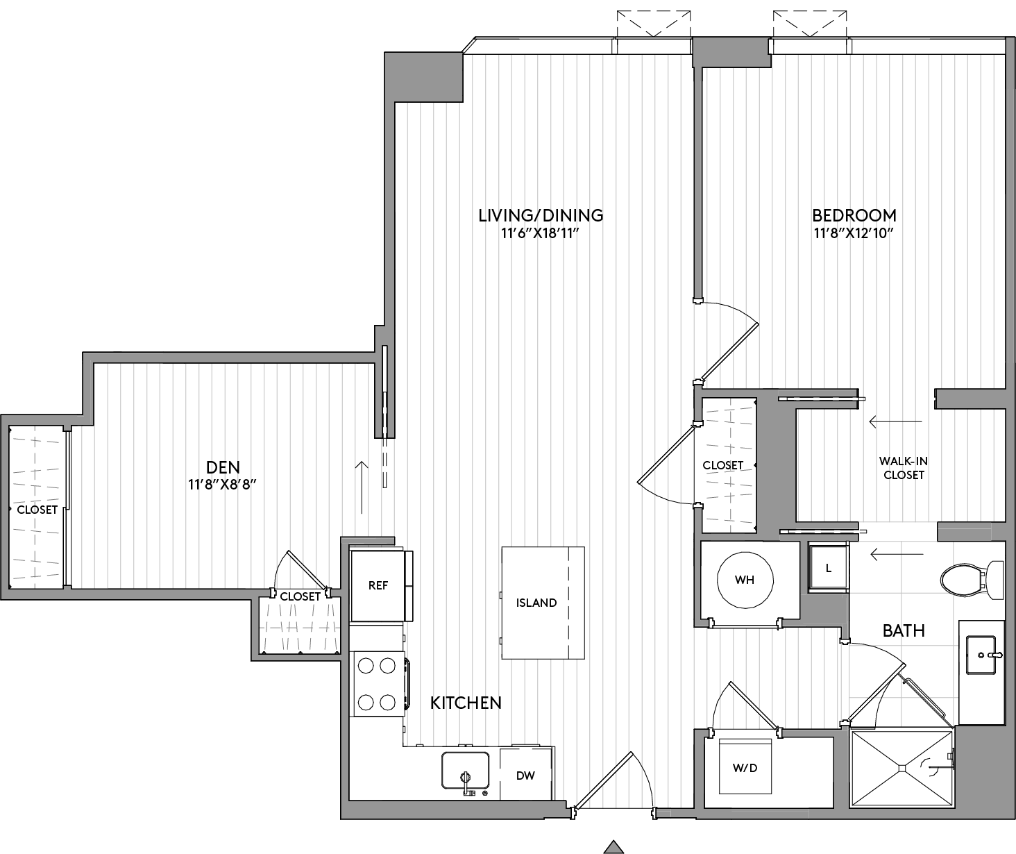 2 Bed/1 Bath Jr-AD1 floor plan