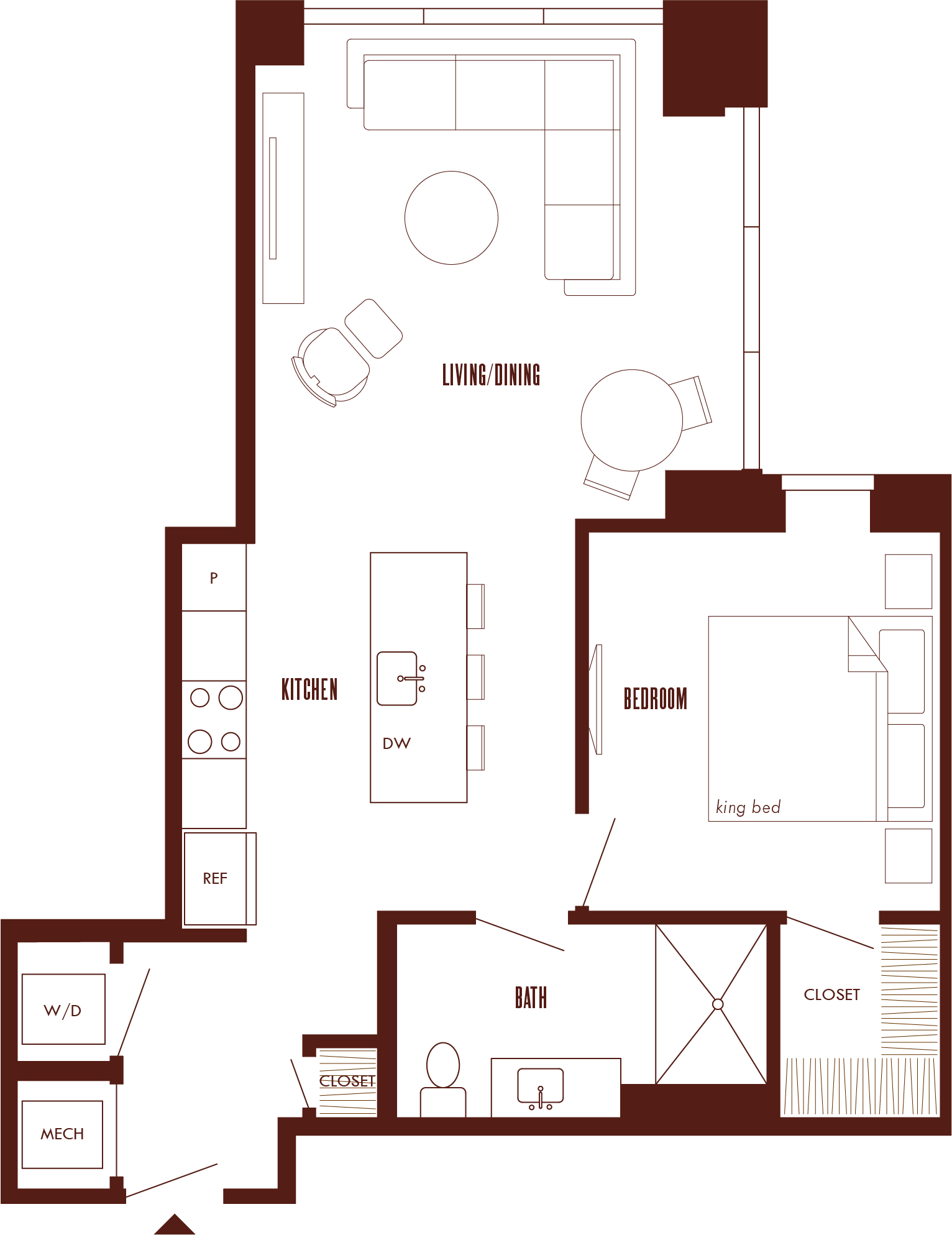 1 Bed/1 Bath-A9 floor plan
