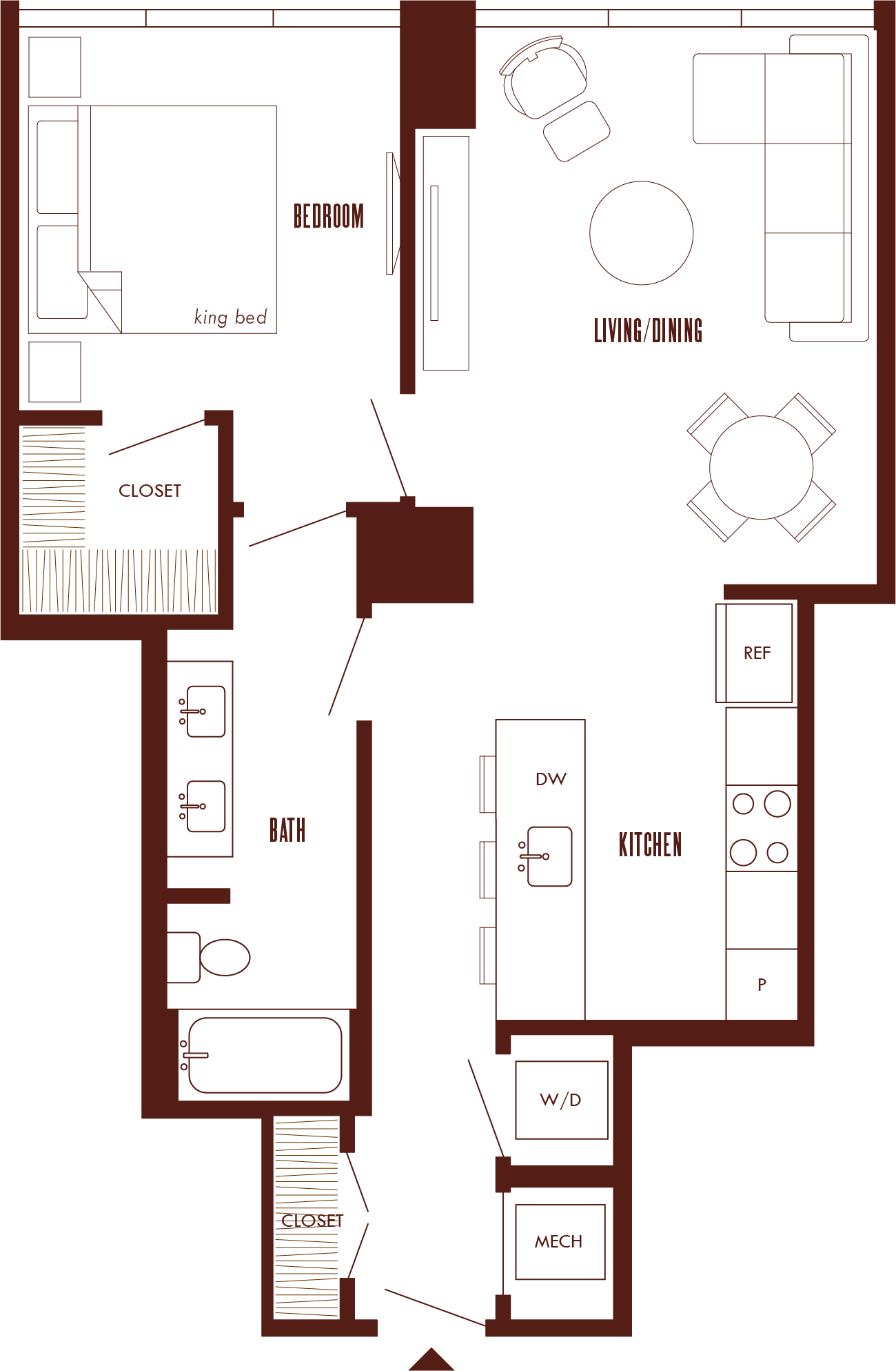 1 Bed/1 Bath-A8 floor plan