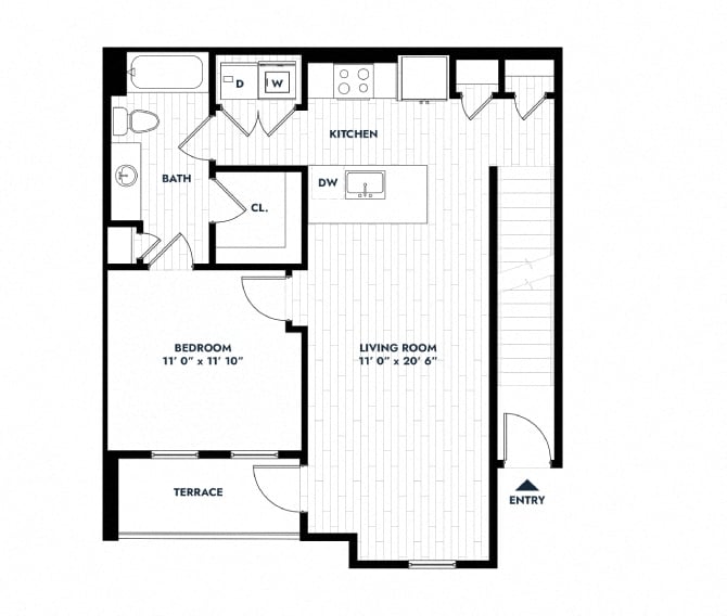 1B floor plan