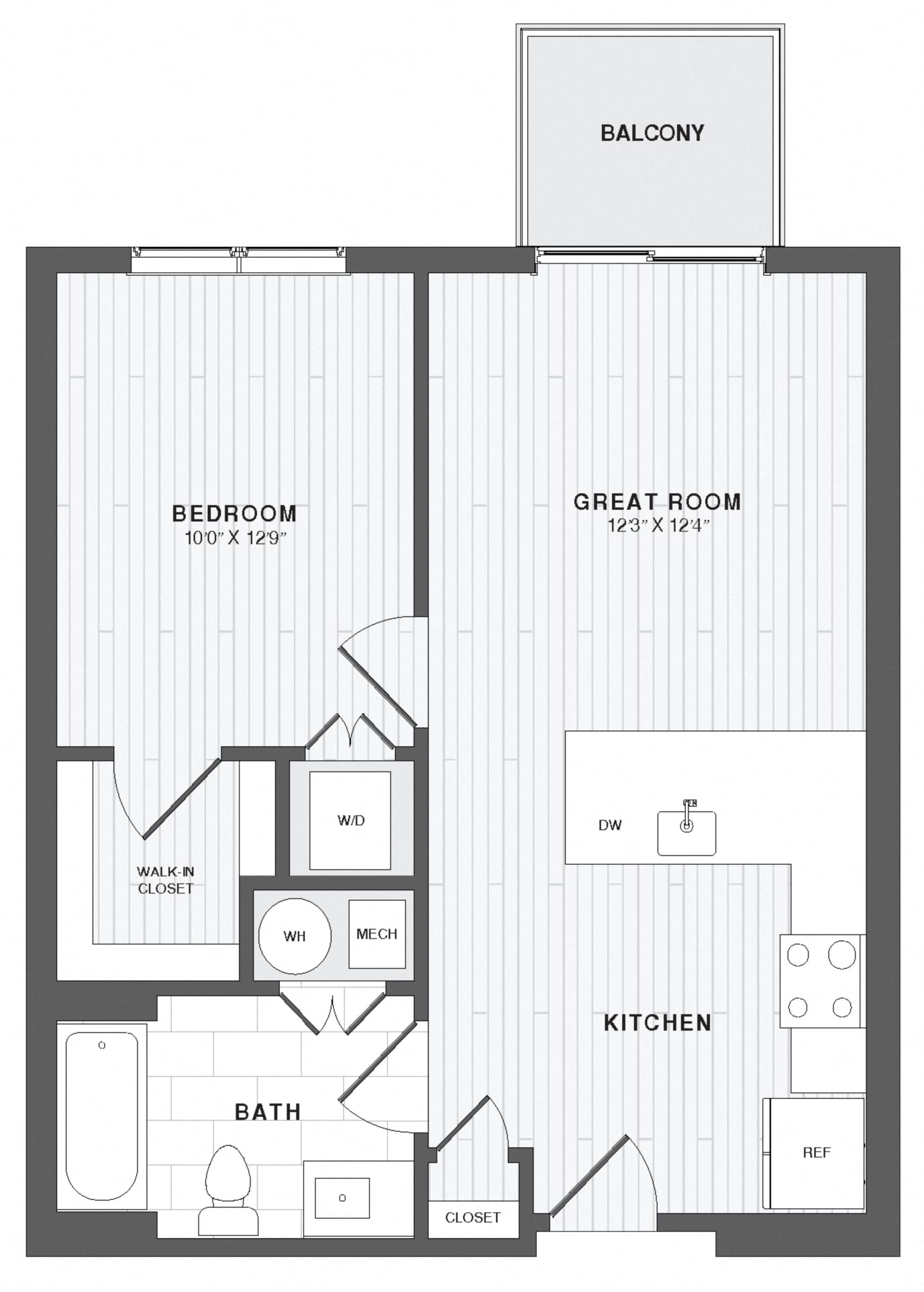 1 Bed/1 Bath-A2 floor plan