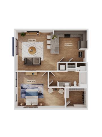 1x1-The Olympic floor plan