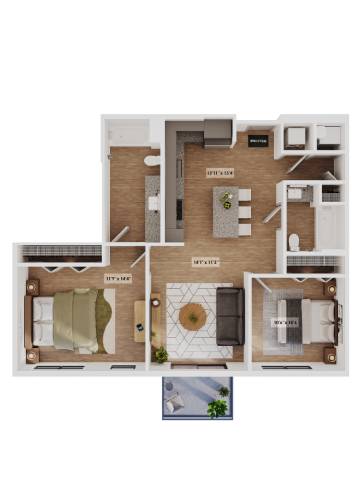 2x2- The Drewes floor plan