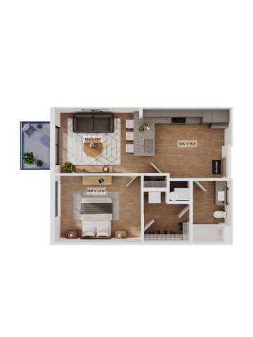 1x1-The Lewis floor plan