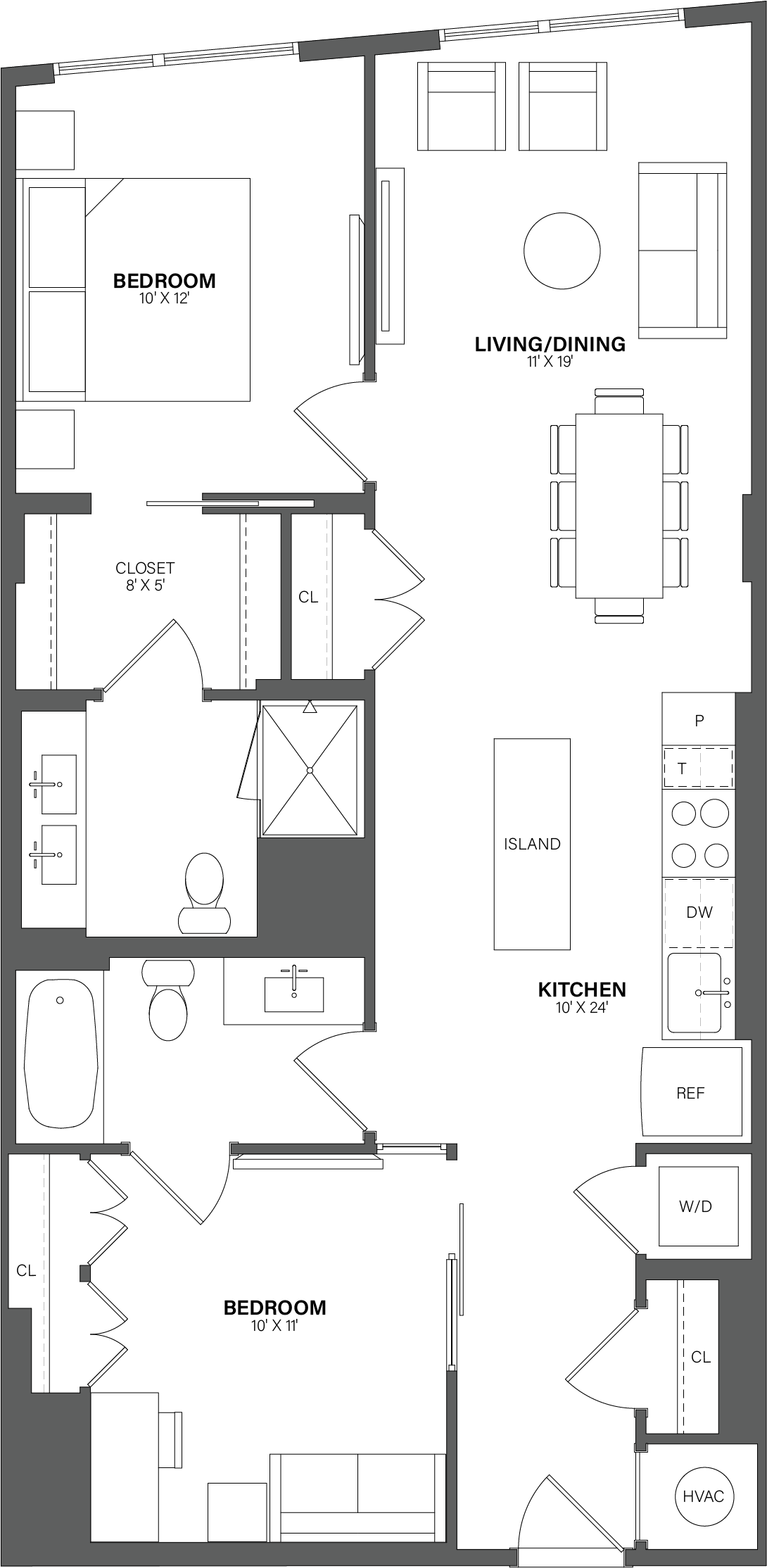 2 Bed/2 Bath-B20 floor plan
