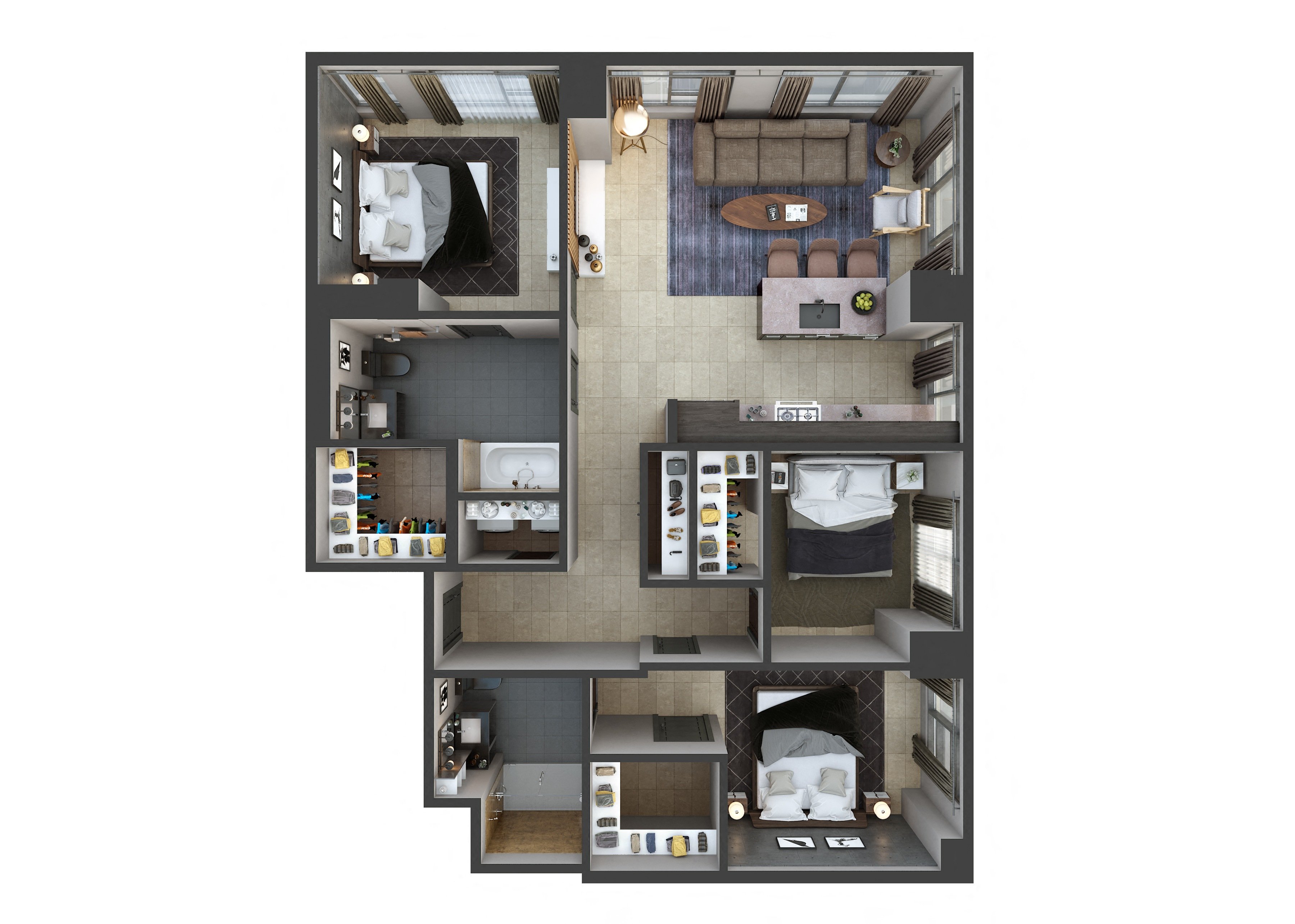 Unit W1208 floor plan