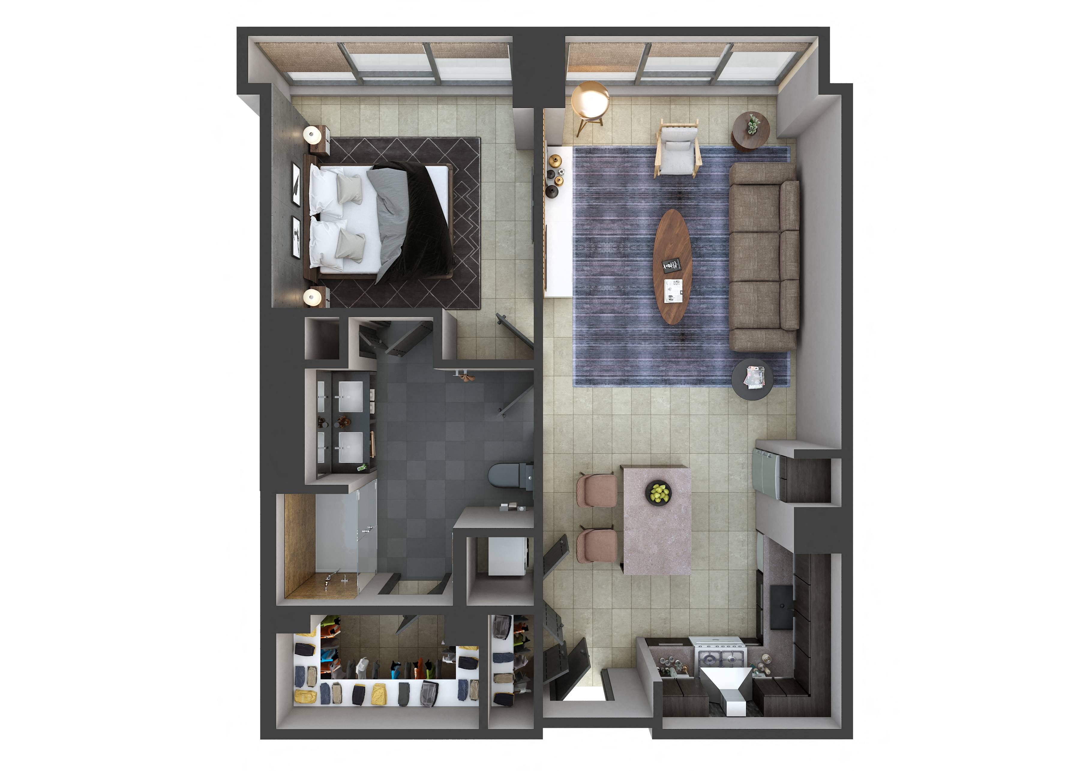 Unit U1117 floor plan