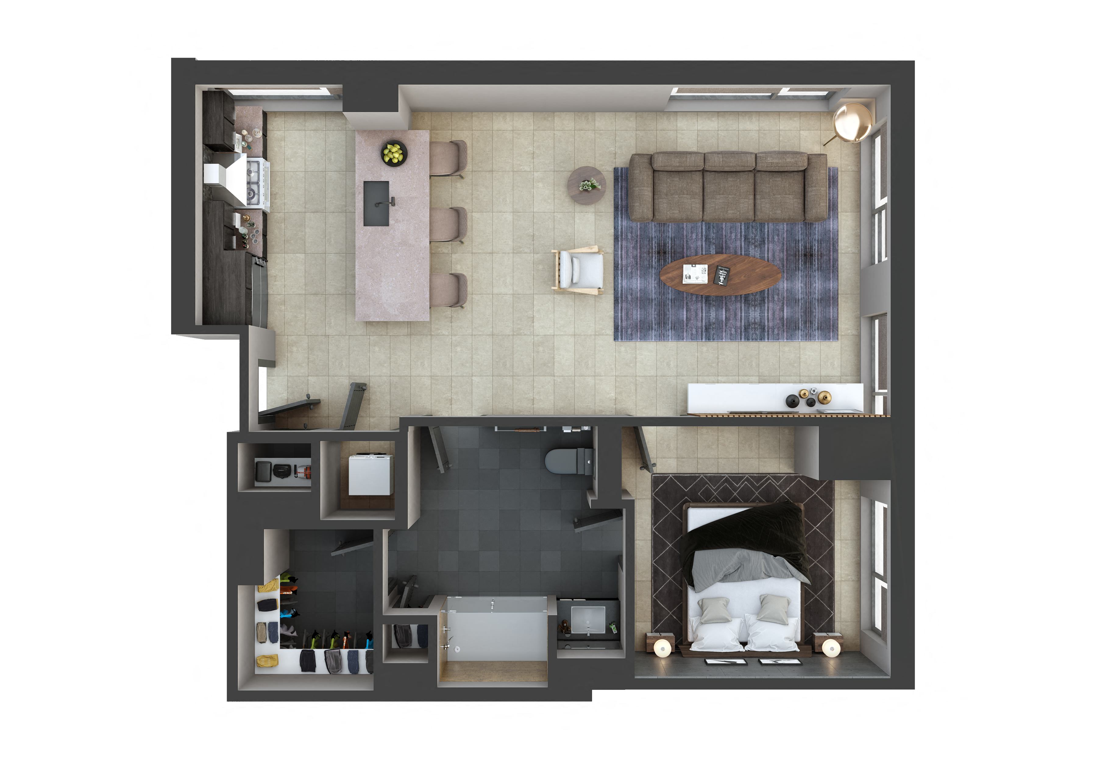 Unit U1303 floor plan