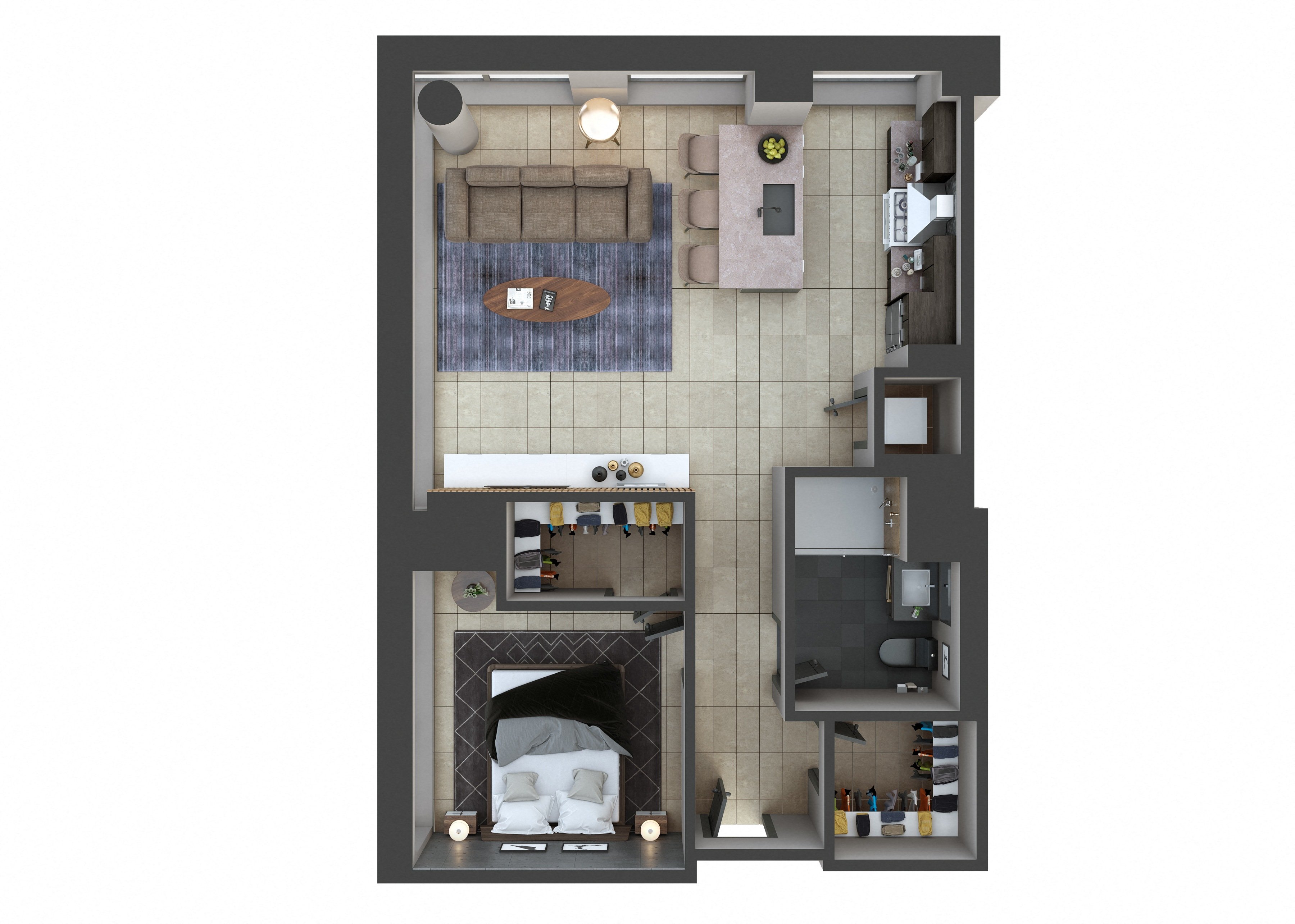 Unit W404 floor plan