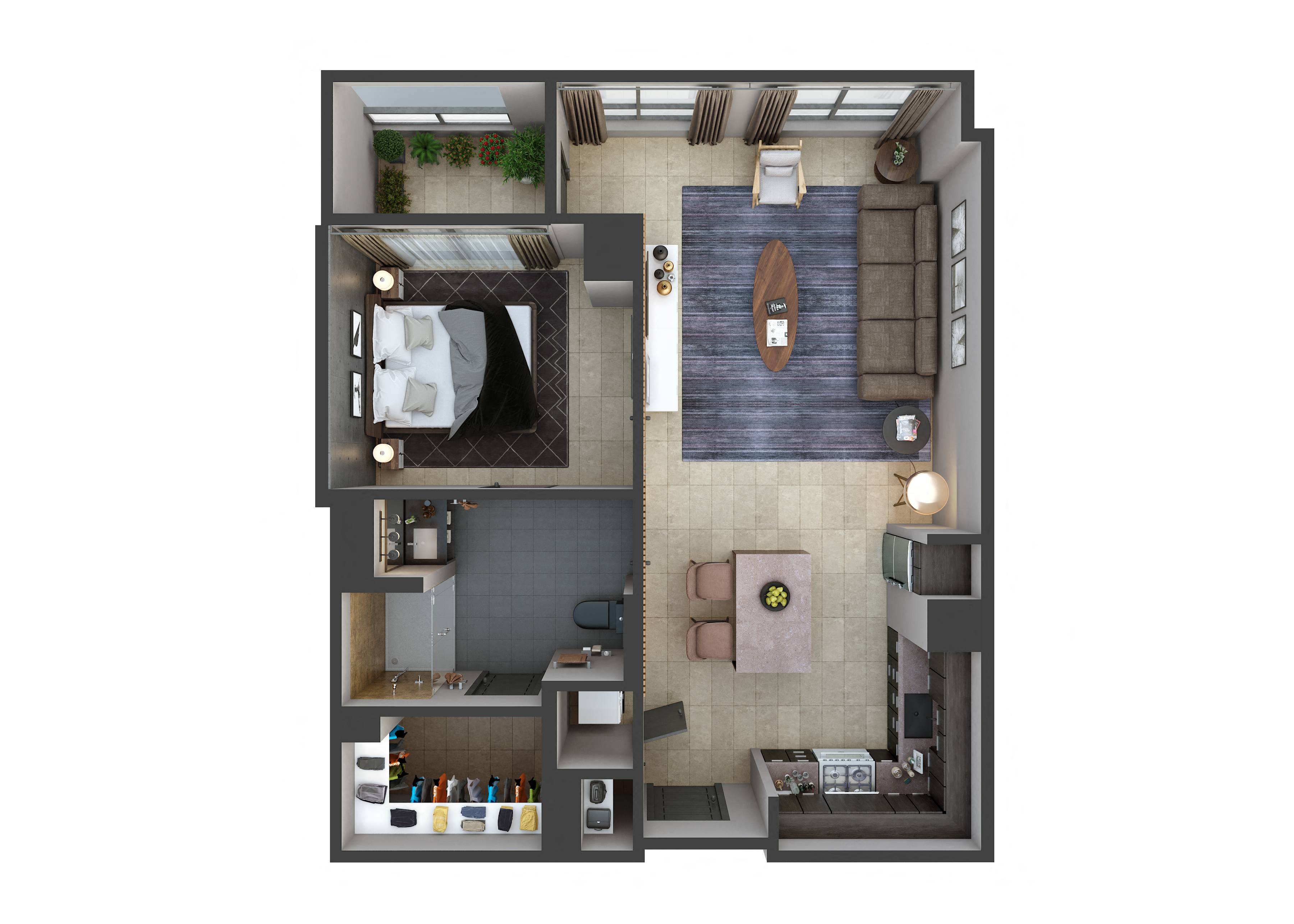 Unit U1011 floor plan