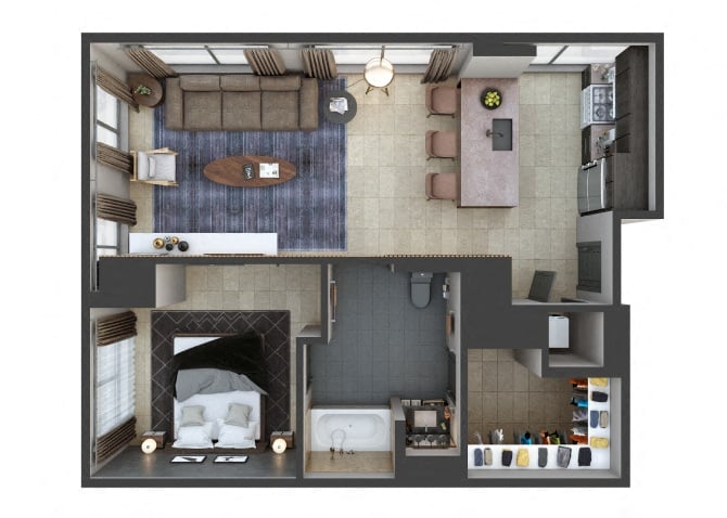 Unit U1015 floor plan