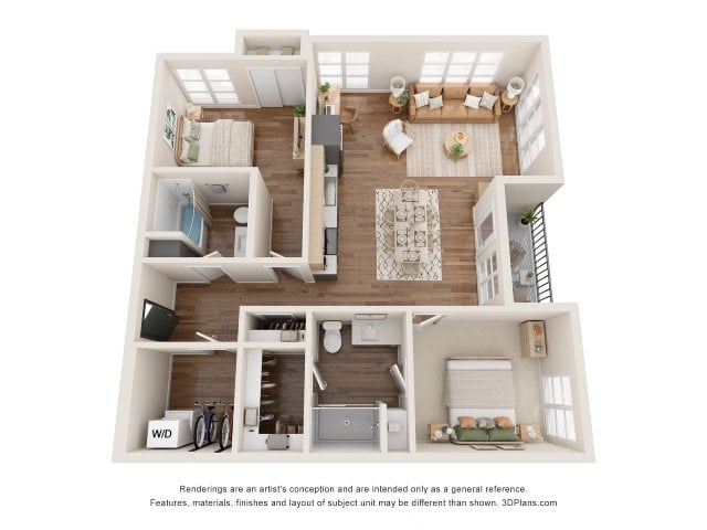 2 Bed - D1 floor plan
