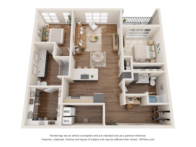 2 Bed - D6 floor plan