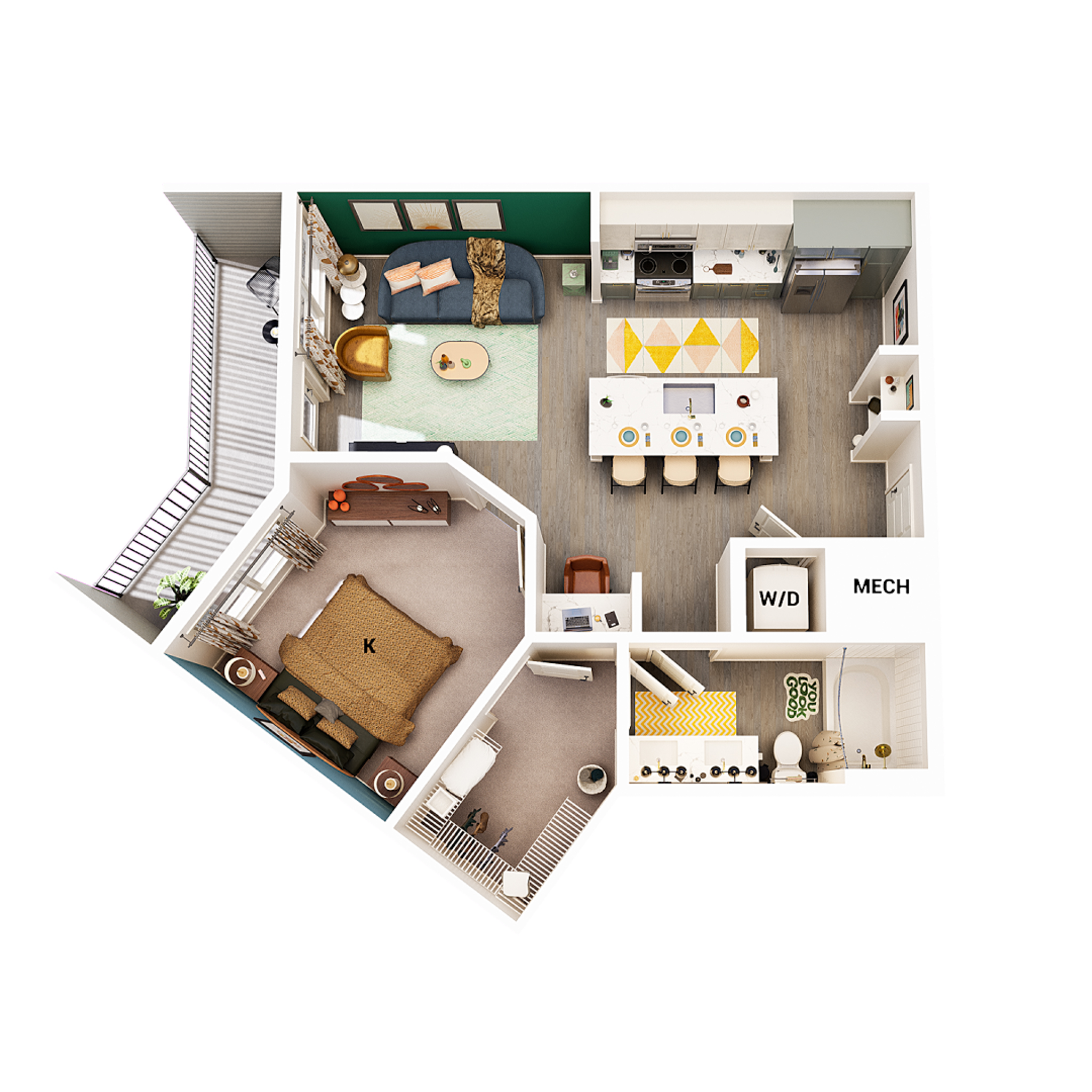 A3A - 1x1 floor plan