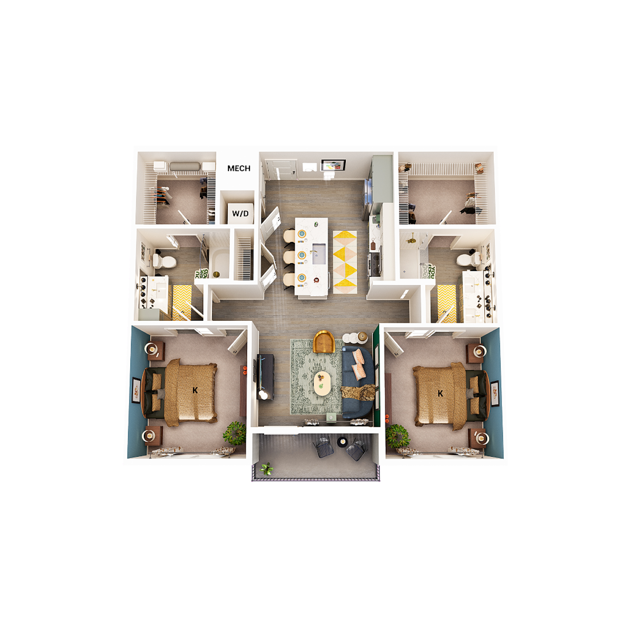 B1 - 2x2 floor plan