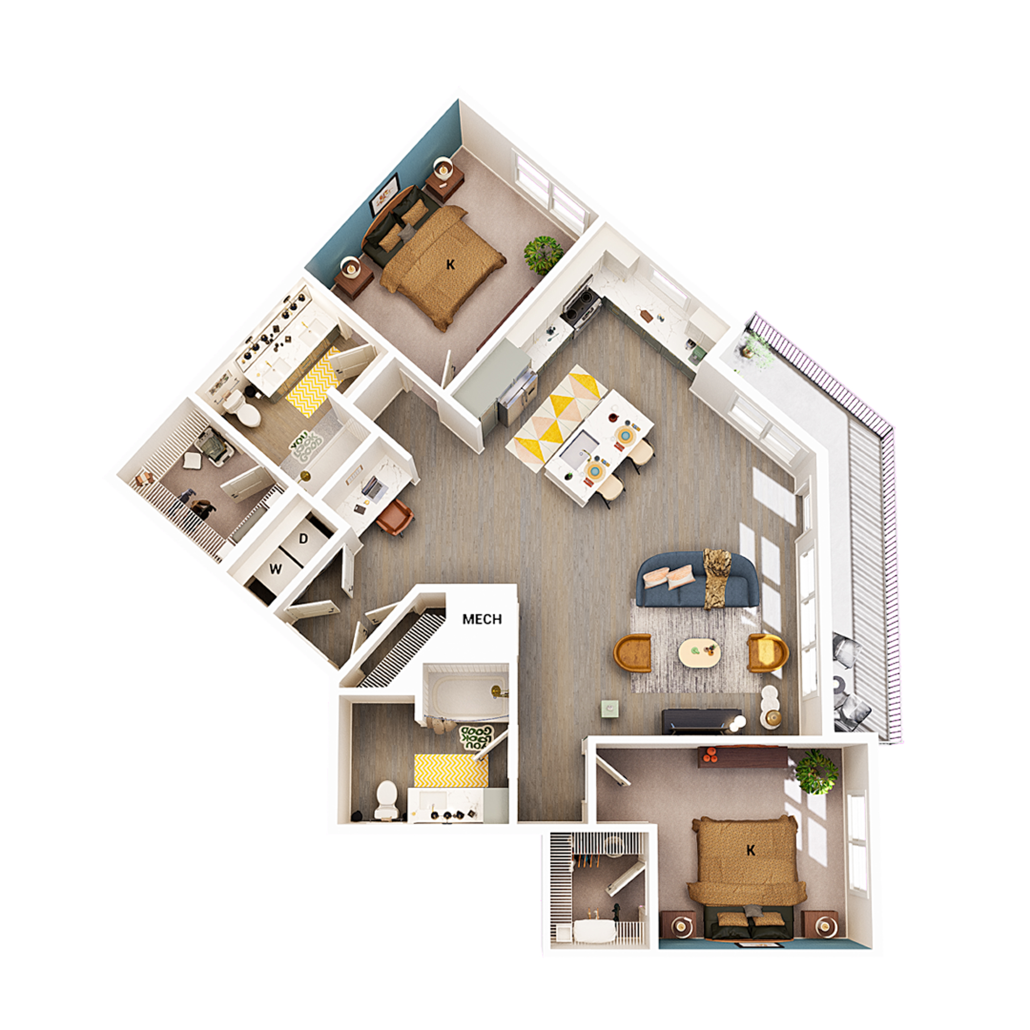 B6 - 2x2 floor plan