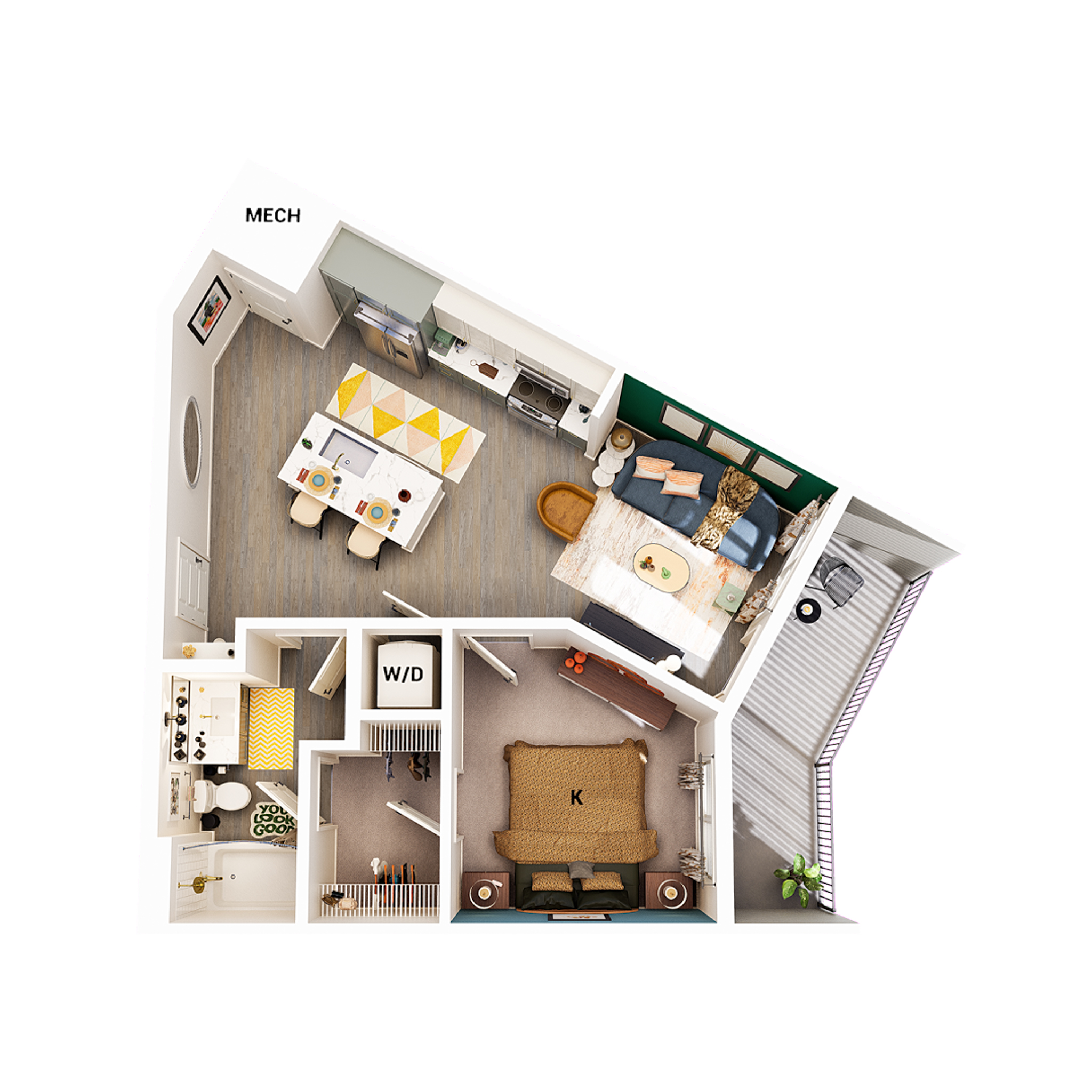 A7 - 1x1 floor plan
