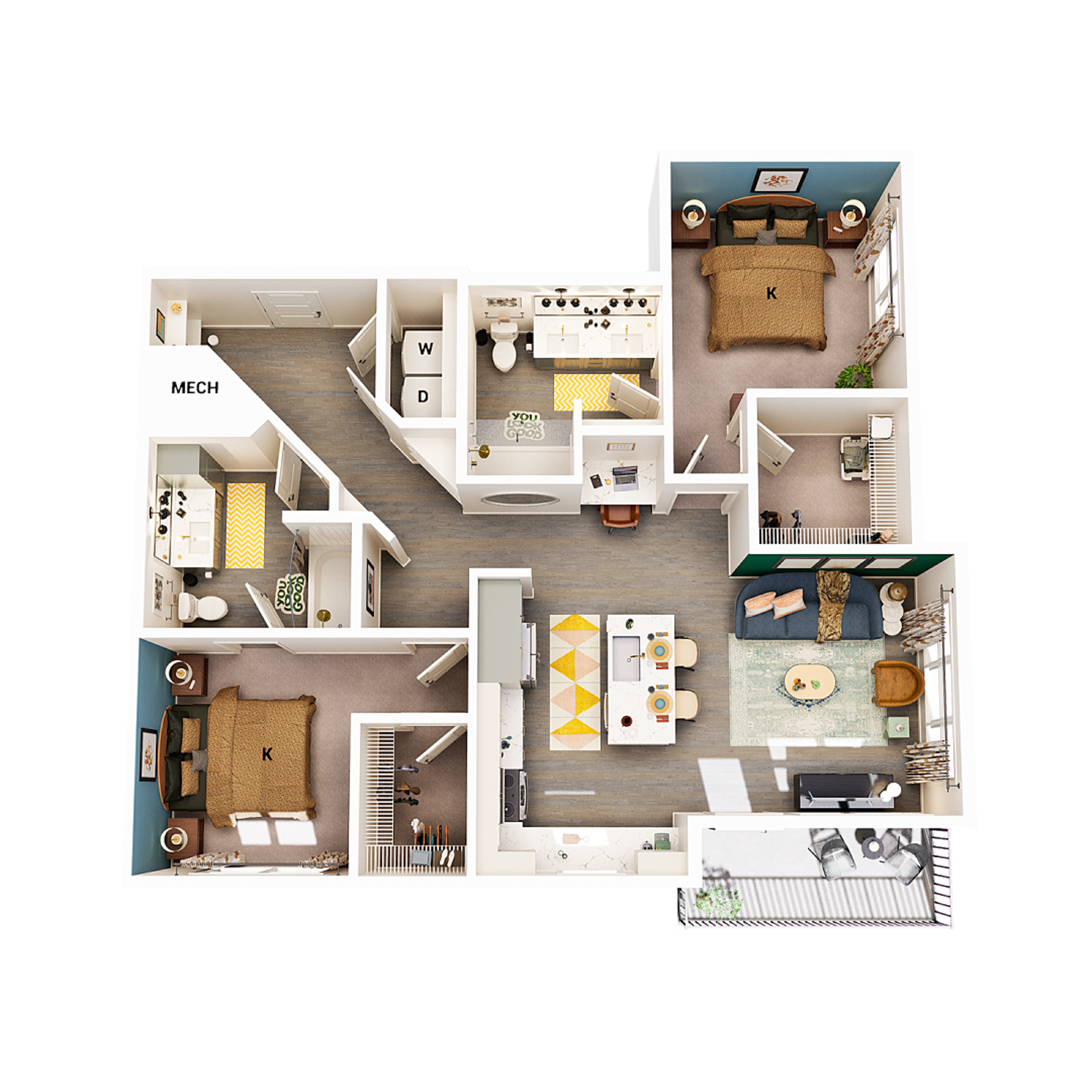 B2 - 2x2 floor plan