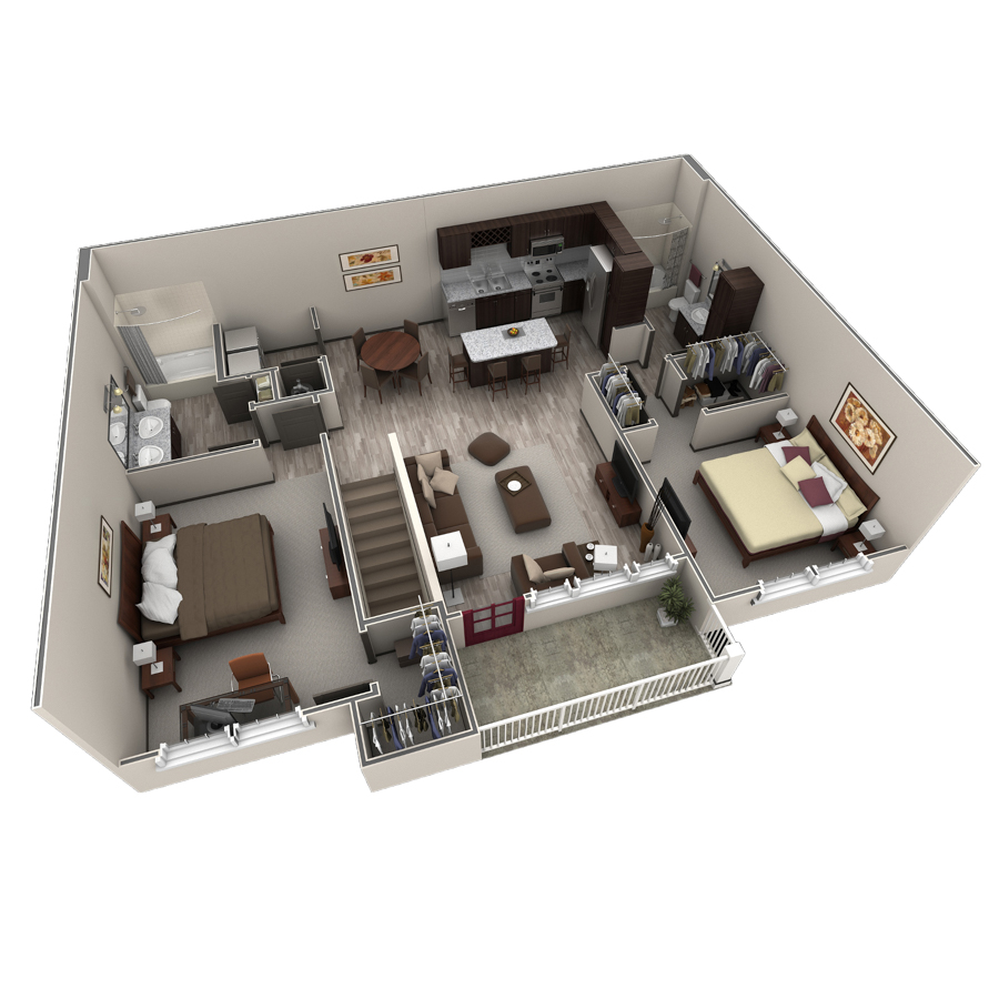 2 BR Grand Overlook floor plan