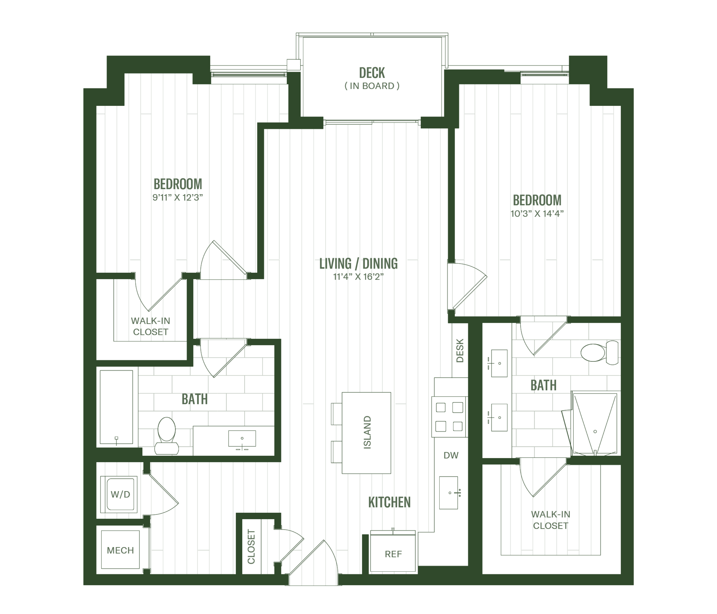 2BD1 floor plan