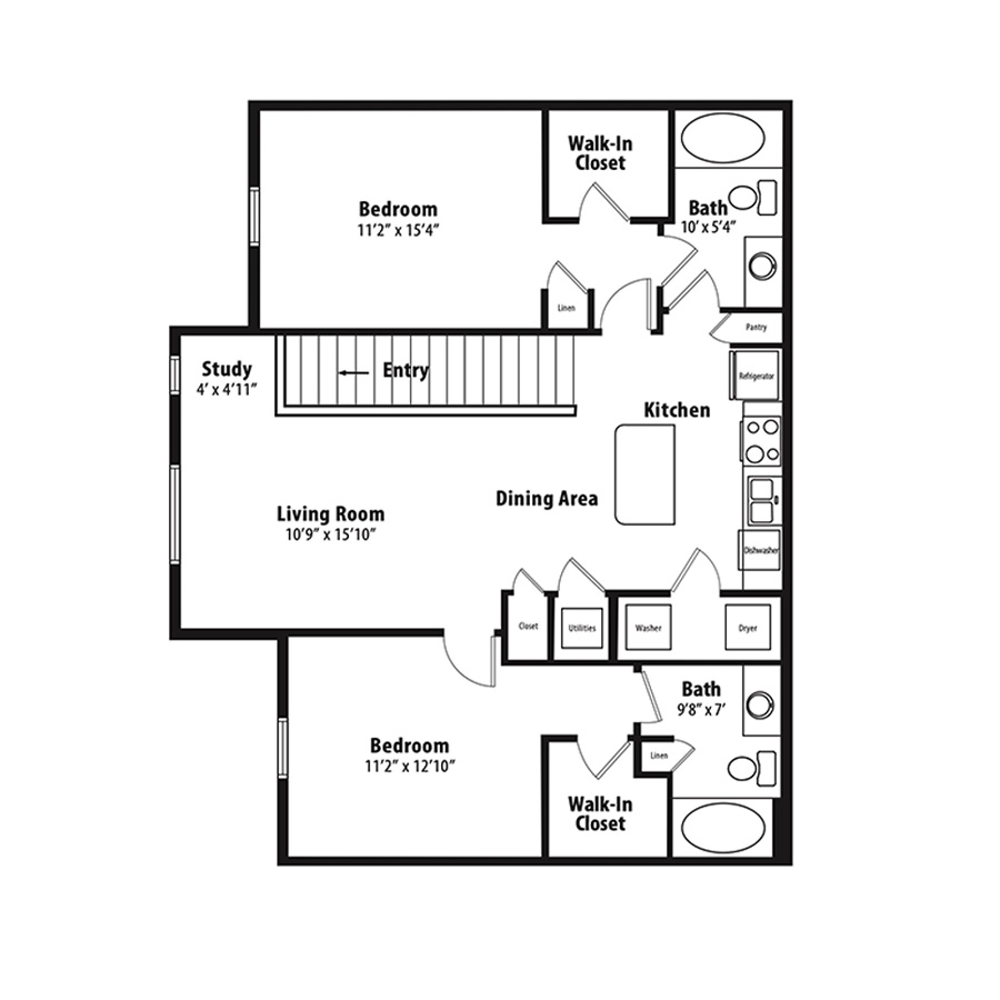 2 BR Grand Overlook floor plan