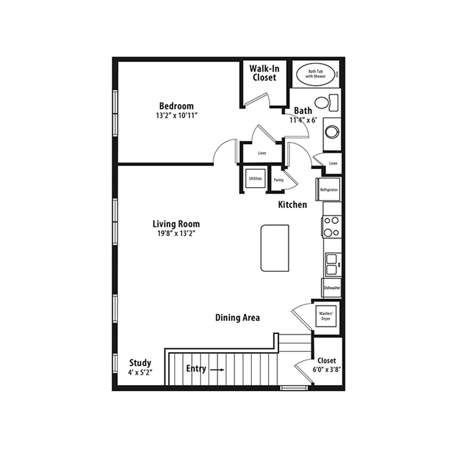 1 BR Grand Overlook floor plan