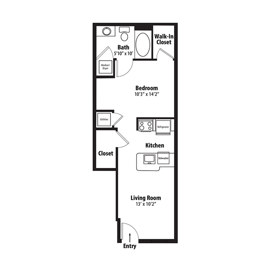 Studio Designer Courtyard floor plan