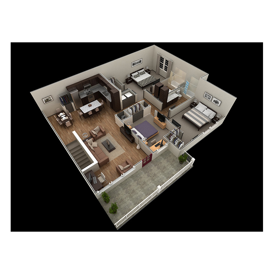 3 BR Grand Overlook floor plan