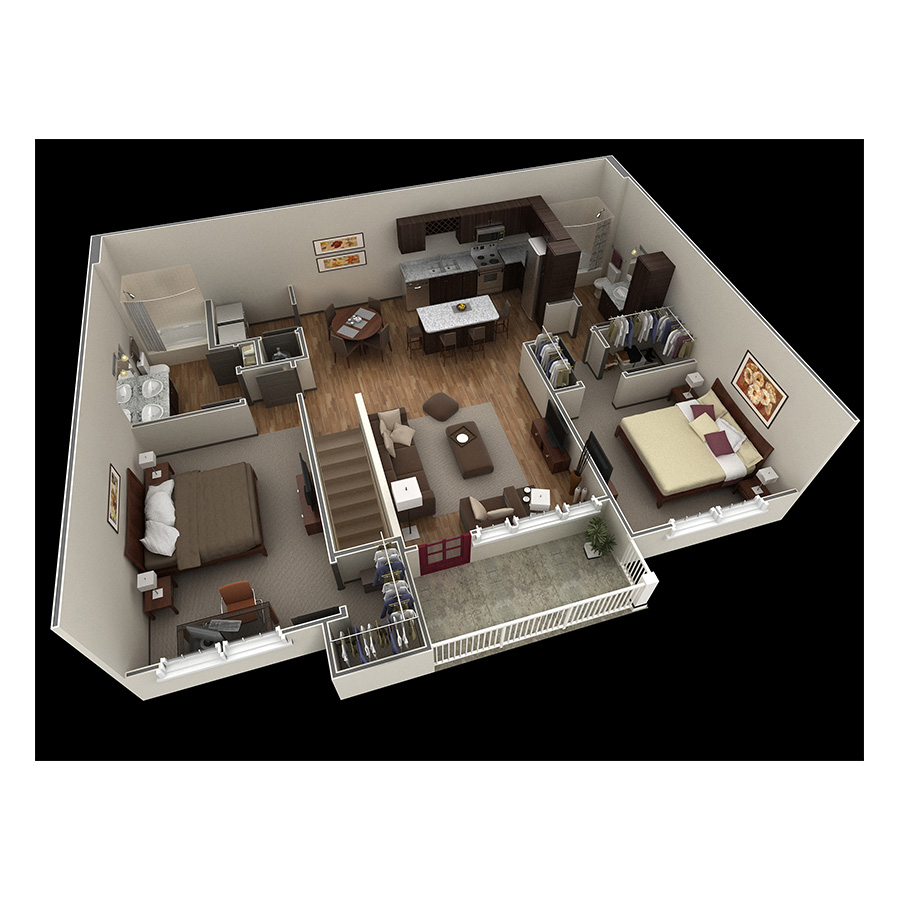 2 BR Grand Overlook floor plan