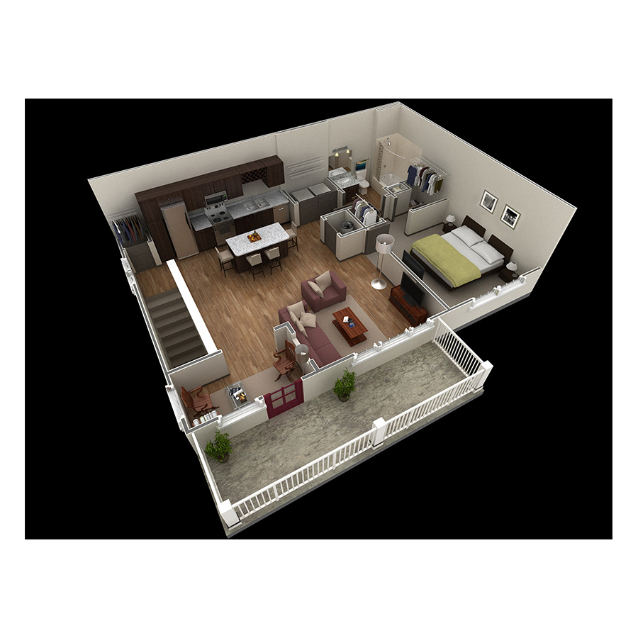1 BR Grand Overlook floor plan