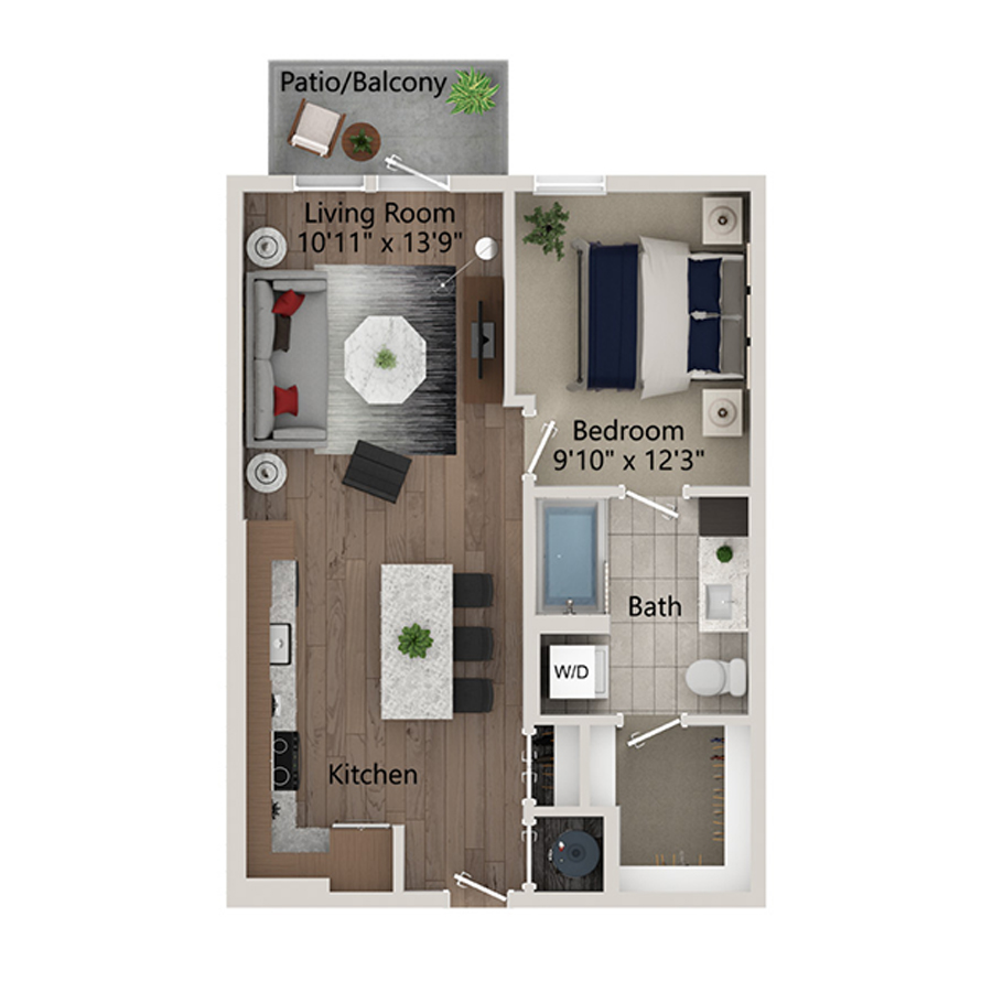 Ferro floor plan rendering (A2 – 660) - Plano, TX