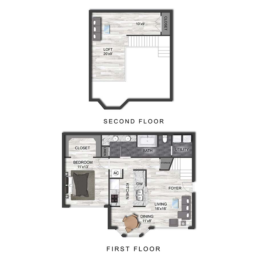 A1O Den floor plan