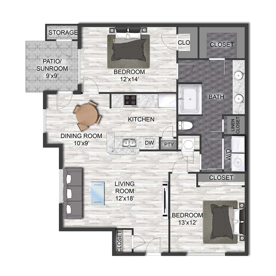B1B floor plan