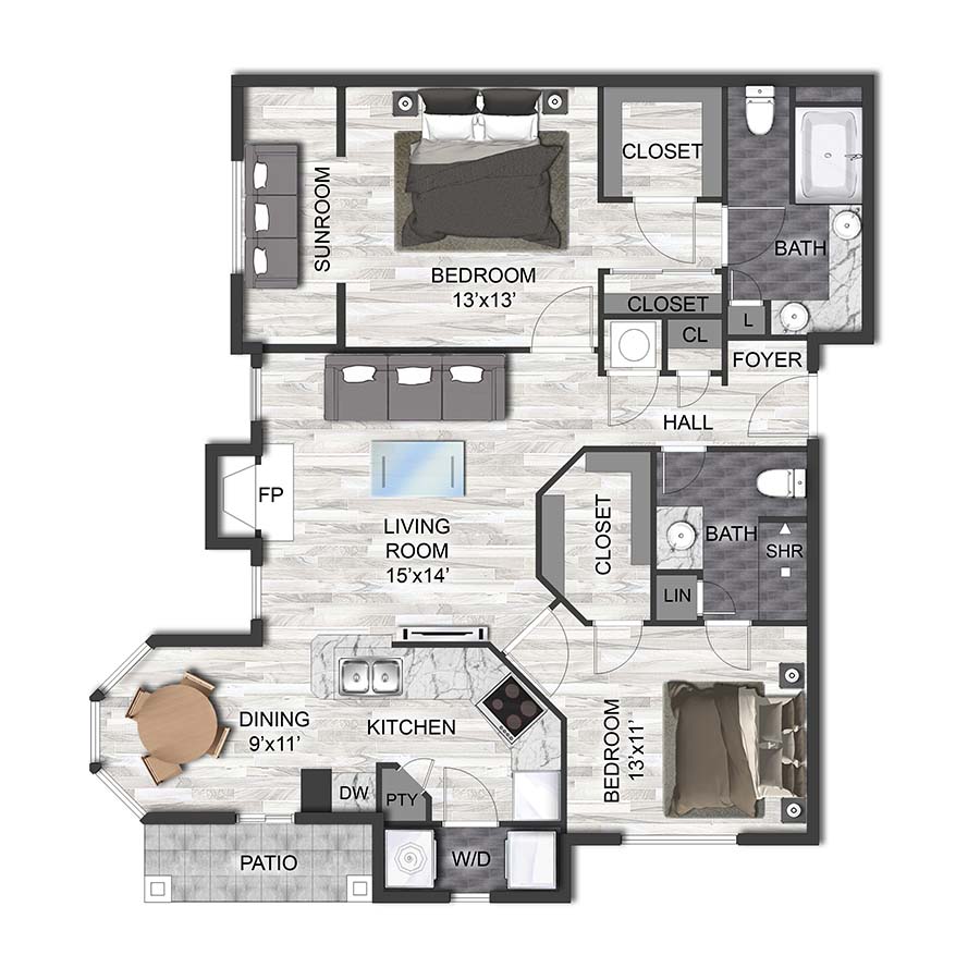 B2F floor plan