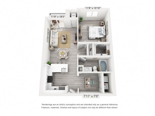 Aqua with office floor plan
