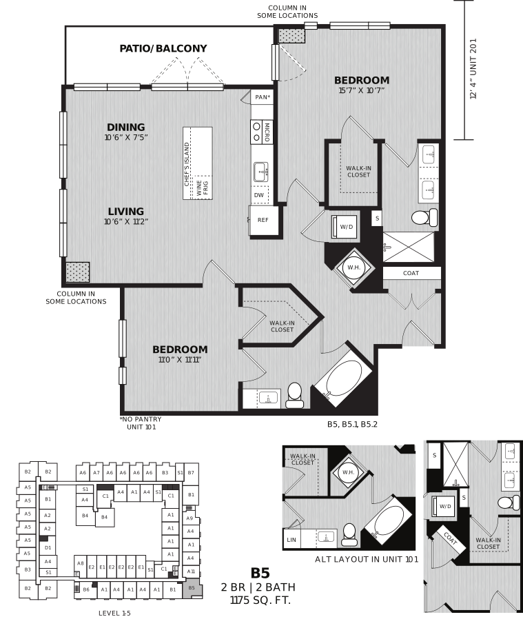 2 Bed/2 Bath-B5 Thonet floor plan