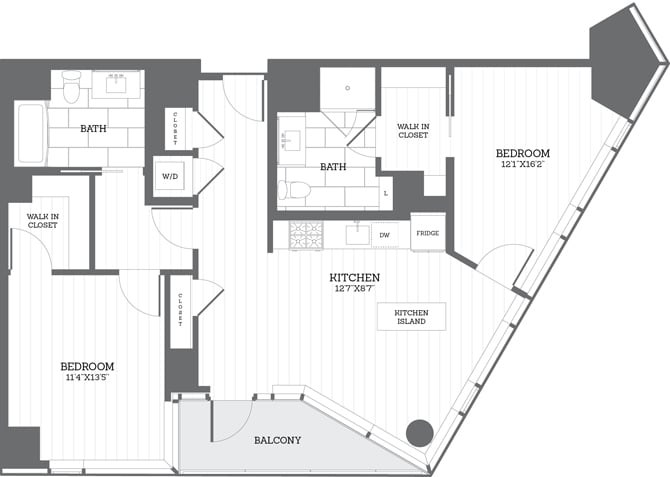 2 Bed/2 Bath E2 floor plan