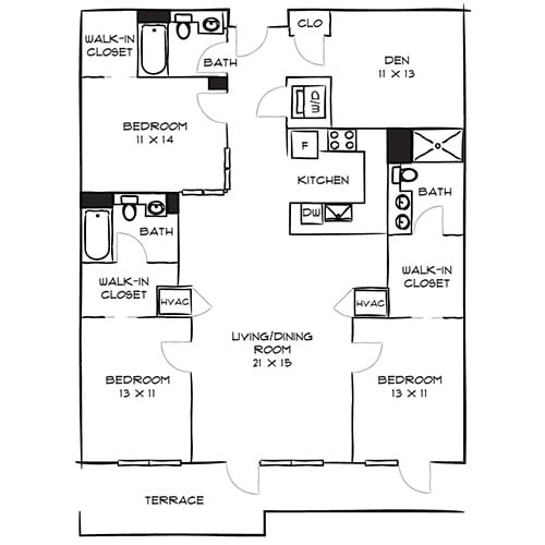 Style 3A floor plan