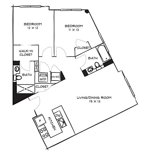 Style 2B floor plan