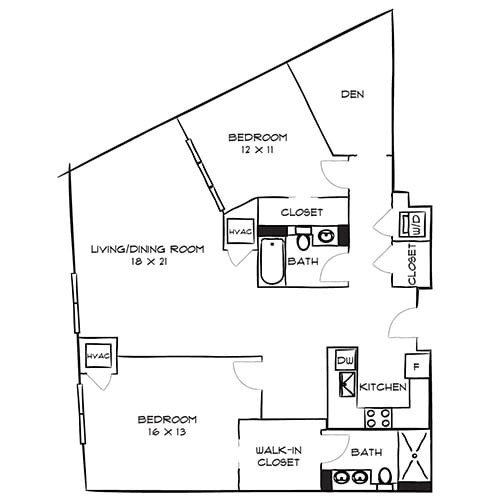 Style 2K with Den floor plan