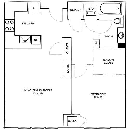 Style 1B floor plan