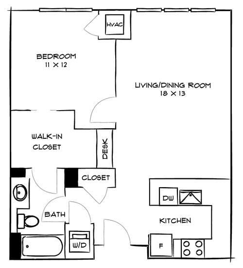 Style 1A floor plan