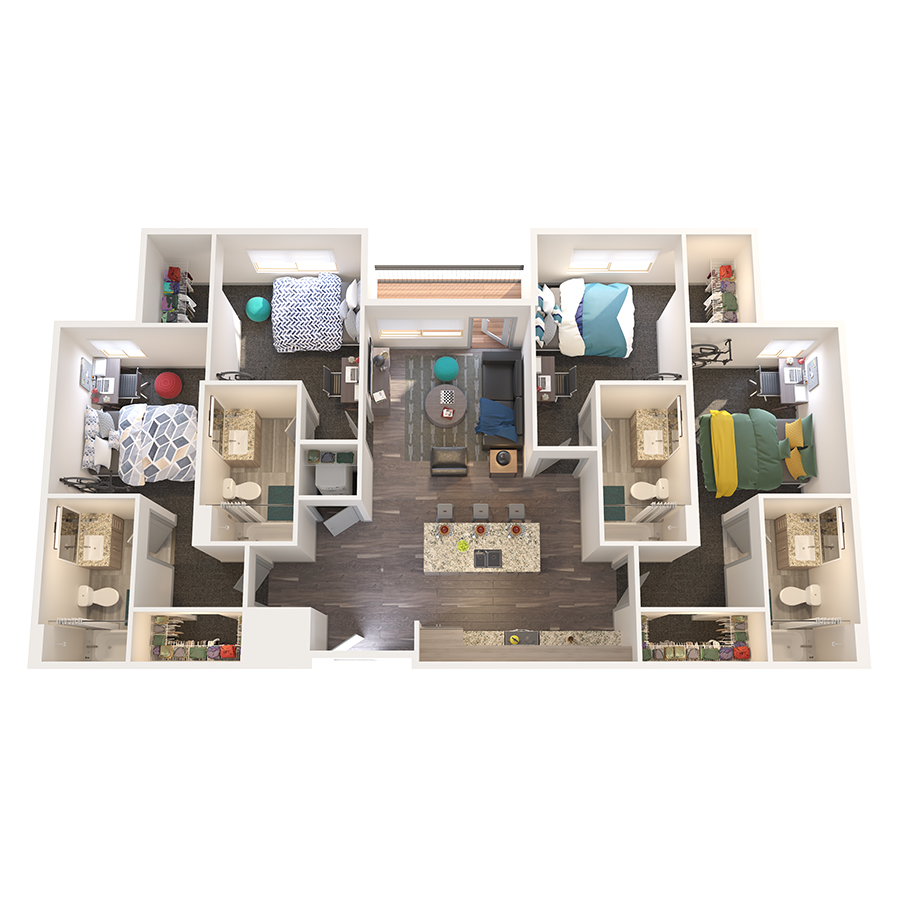 4X4 D1 floor plan