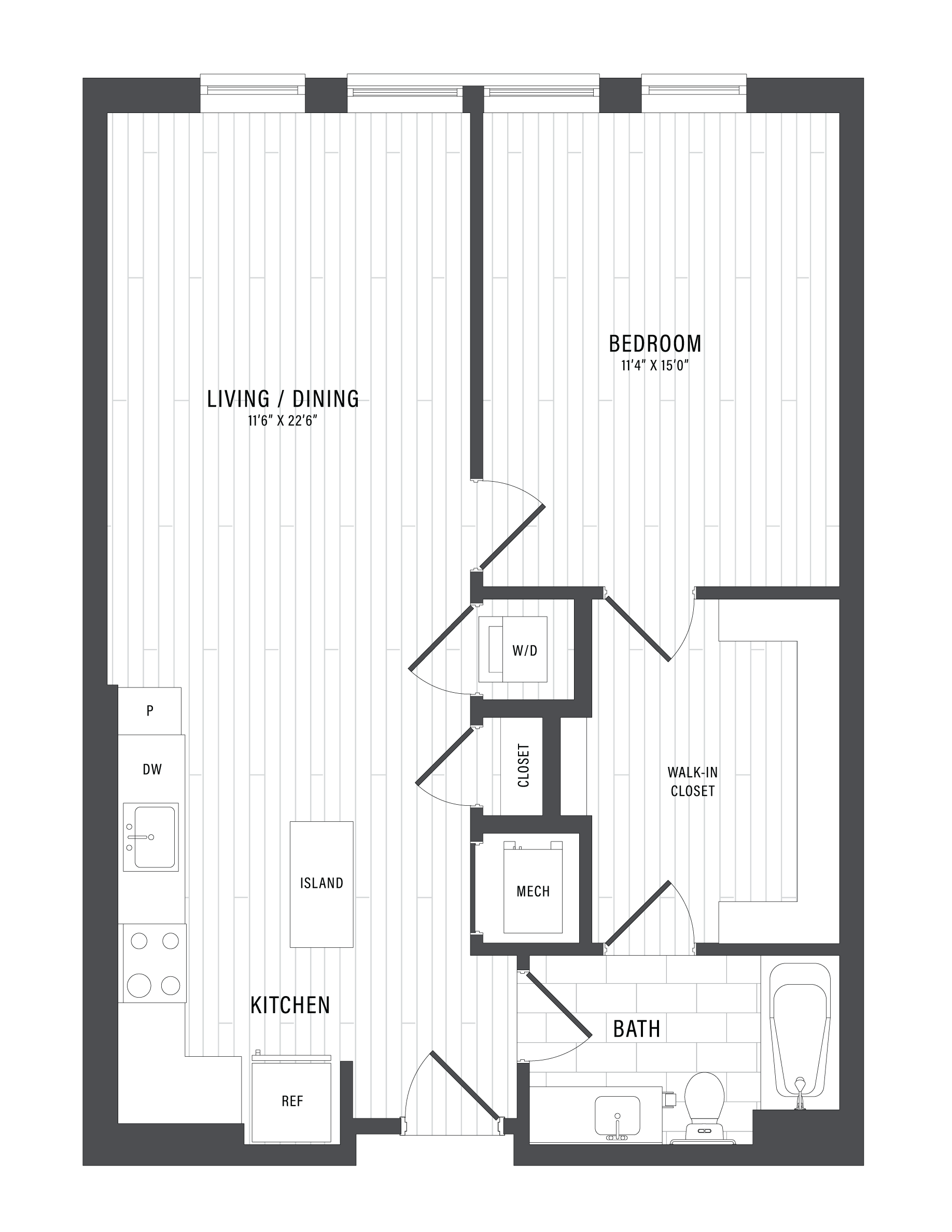 1 Bed/1 Bath-C1.4 floor plan