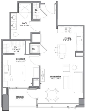Unit 1809 floor plan