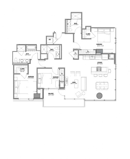 Unit 3303 floor plan