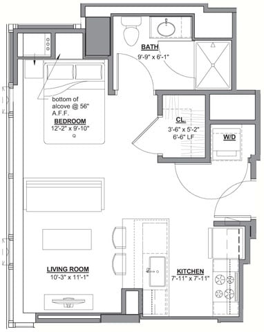 Studio-S1 floor plan