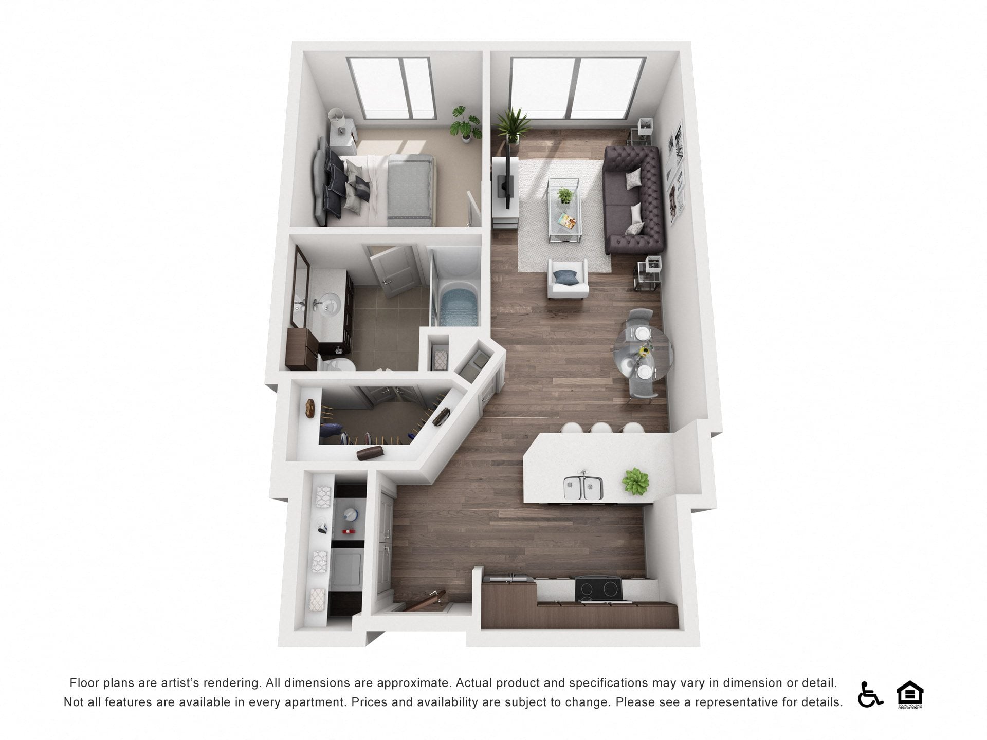 1D floor plan