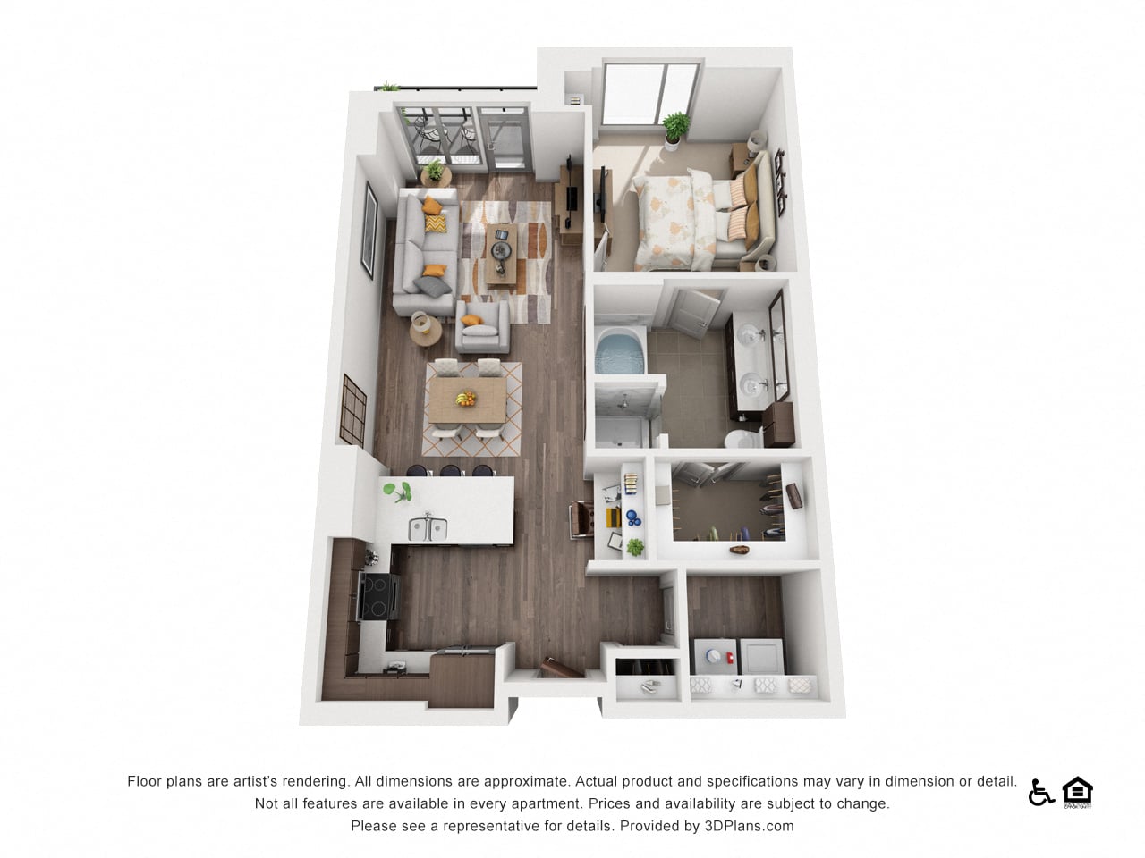 1P floor plan